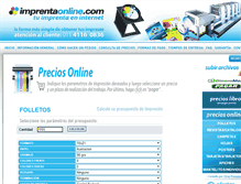 Tablet Screenshot of imprentaonline.com